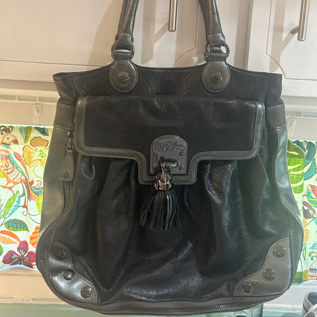 Betsey Johnson Black Shoulder Bag With Tassel
